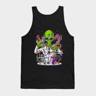 Alien Psychedelic Scientist Tank Top